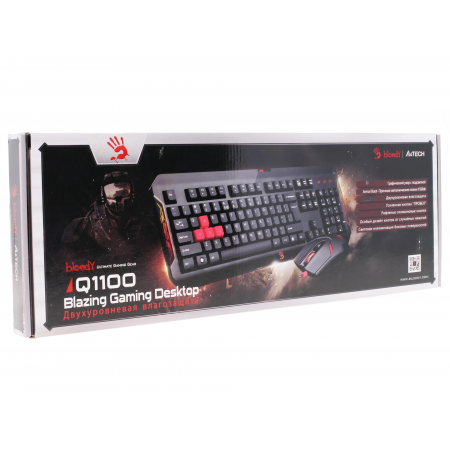 Клавиатура + мышь проводная A4Tech Bloody Q1100 черный