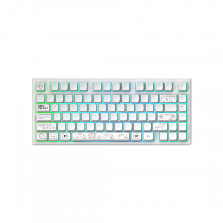Клавиатура беспроводная + проводная Dark Project ALU81A Terra Nova White (DPKB_NOVA_81_ANSI_WHITE_UA) белый