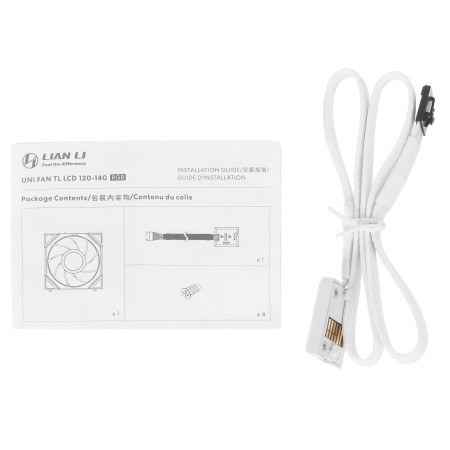 Вентилятор для корпуса Lian Li UNI FAN TL 120 LCD Reverse Blade Wireles ARGB (12RTLLCD1W1W) белый
