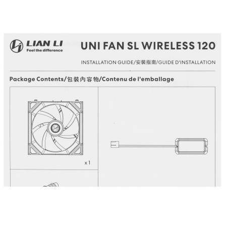 Вентилятор для корпуса Lian Li UNI FAN SL WIRELESS REVERSE 120 1x120mm (G99.12RSL1W1B.00) черный