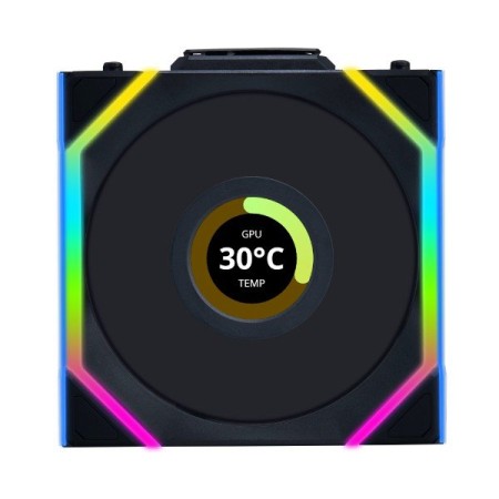 Комплект вентиляторов для корпуса Lian Li UNI FAN SL WIRELESS LCD 3x120mm (G99.12SLLCD1W3B.00) черный