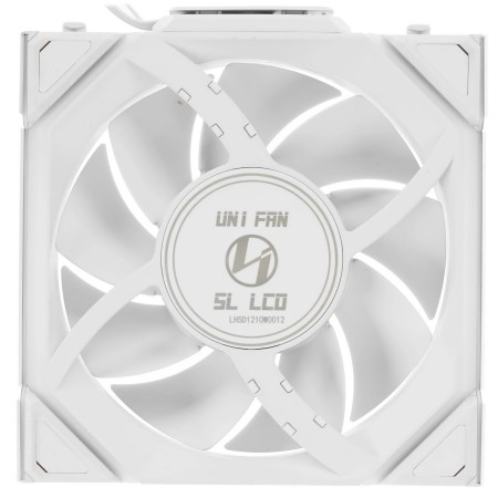 Вентилятор для корпуса Lian Li UNI FAN SL WIRELESS LCD 120mm (G99.12SLLCD1W1W.00) белый