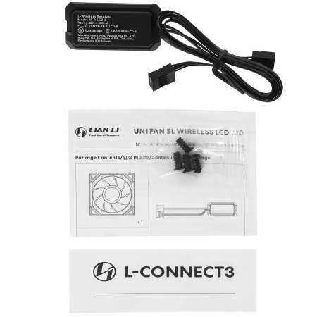 Вентилятор для корпуса Lian Li UNI FAN SL WIRELESS LCD 120mm (G99.12SLLCD1W1B.00) Черный