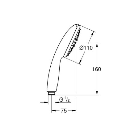 Лейка душевая GROHE Tempesta 110 (27923003) серебристый