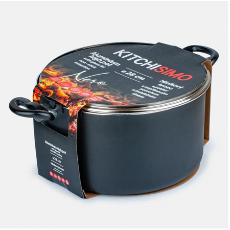 Кастрюля с крышкой KITCHISIMO 270609 черный 8.5 л