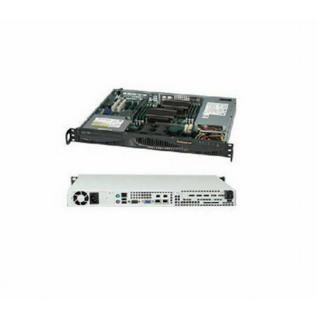 Серверная платформа Supermicro CSE-512F-350B серебристый