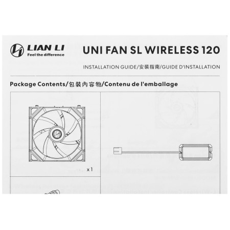 Вентилятор для корпуса Lian Li UNI FAN SL WIRELESS 120 1x120mm (G99.12SL1W1B.00) черный