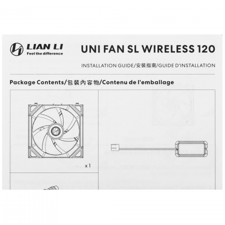 Вентилятор для корпуса Lian Li UNI FAN SL WIRELESS 120 1x120mm (G99.12SL1W1B.00) черный