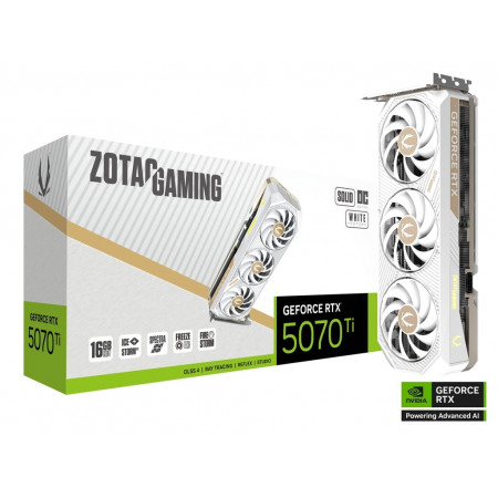 Видеокарта Zotac RTX 5070 Ti SOLID CORE OC White Edition (ZT-B50710Q2-10P) 16 Гб белый