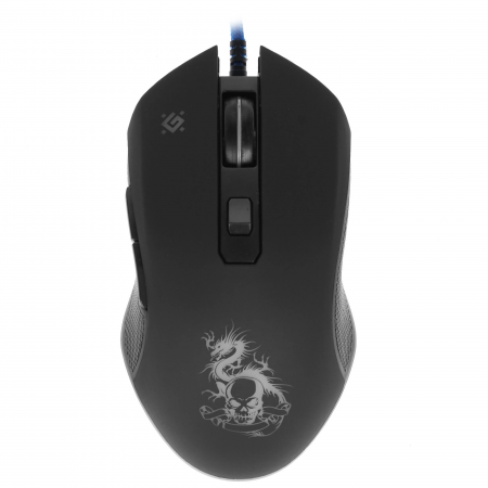 Мышь проводная + коврик Defender Sky Dragon GM-090L черный