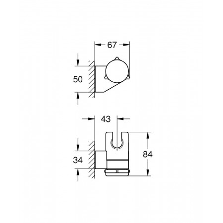 Держатель для душа GROHE Tempesta (275952431) черный