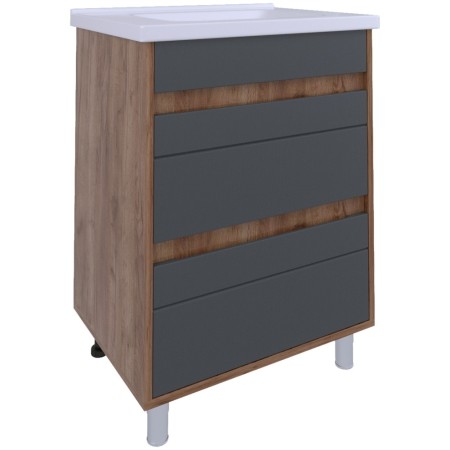 Тумба под раковину AVK2 Ирма (A2 ТР 2Я 600 К) (БЕЗ РАКОВИНЫ) графит