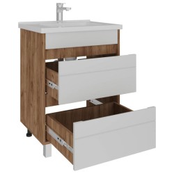 Тумба под раковину AVK Ирма (A2 ТР 2Я 600 К) (БЕЗ РАКОВИНЫ) дуб