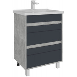 Тумба под раковину AVK2 Ирма (A2 ТР 2Я 700 К) (БЕЗ РАКОВИНЫ) графит