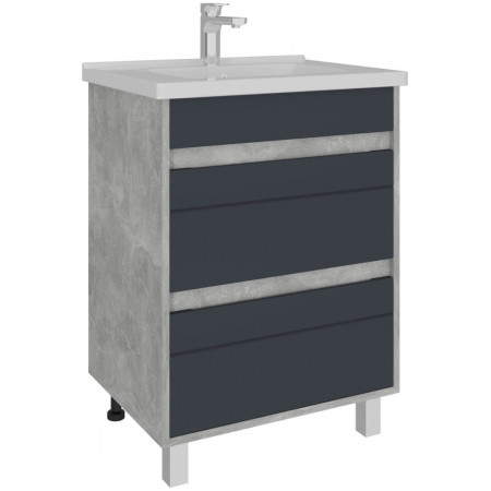 Тумба под раковину AVK2 Ирма (A2 ТР 2Я 700 К) (БЕЗ РАКОВИНЫ) графит