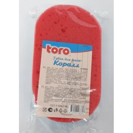 Губка для тела Toro 600606 красный