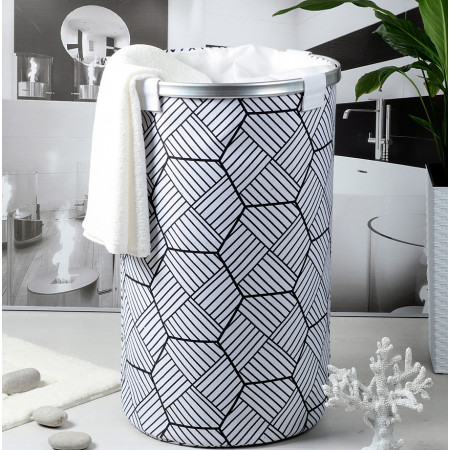Корзина для белья Fixsen Smart Style (FX-1033B) черный, белый