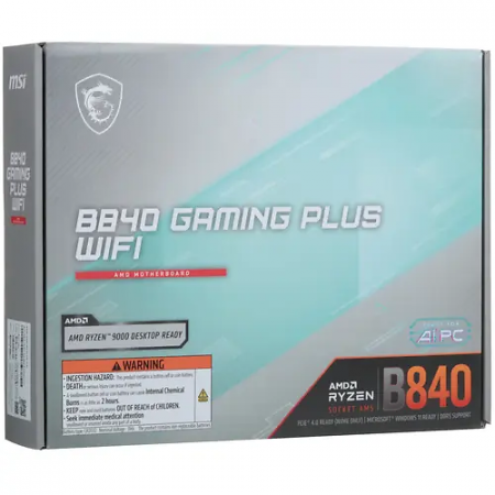 Материнская плата MSI B840M GAMING PLUS WIFI6E черный