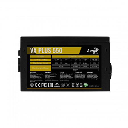 Блок питания Aerocool VX PLUS Stealth 550 (ACPN-VS55NEY.12) черный