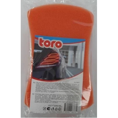 Губка автомобильная TORO 600611 оранжевый