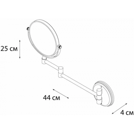 Зеркало косметическое FIXSEN FX-31021B чёрный
