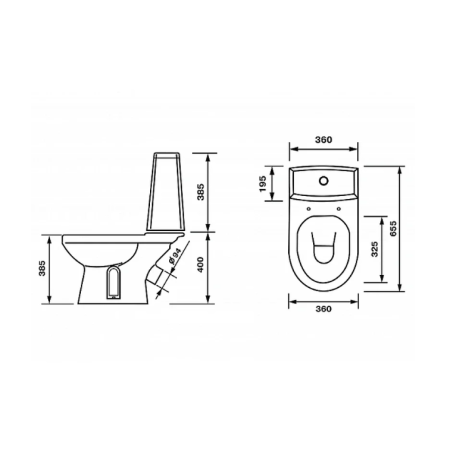 Унитаз Оскольская керамика Фиона Премиум (43901130005) белый