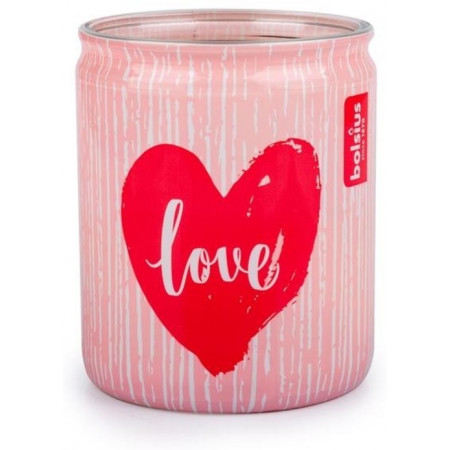 Свеча в стеклянном стаканчике Bolsius Love (103922386383) 3шт красный