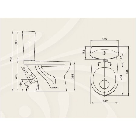 Унитаз SANTERI Ультра (1P4013S0000BF) белый