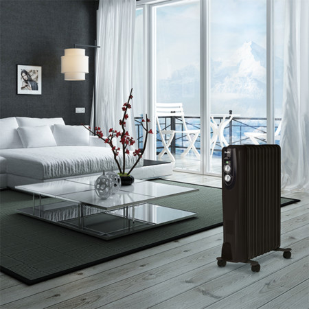 Масляный радиатор Ballu Classic black BOH/CL‑11BRN 2200 черный