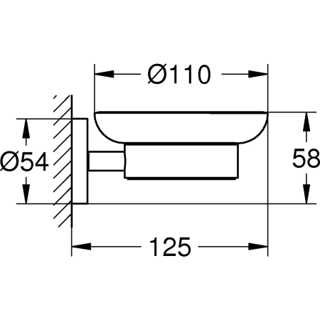 Мыльница стеклянная Grohe 40368001 хром