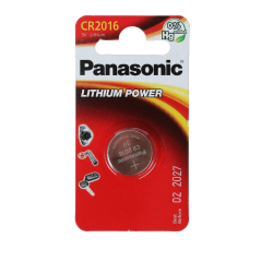 Батарейки Panasonic CR-2016EL/1B плоская [CR2016] 1 шт серебристый