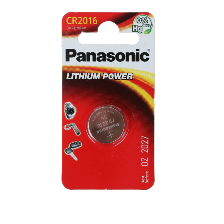 Батарейки Panasonic CR-2016EL/1B плоская [CR2016] 1 шт серебристый