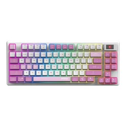 Клавиатура беспроводная + проводная MSI FORGE GK600 TKL Wireless фиолетовый
