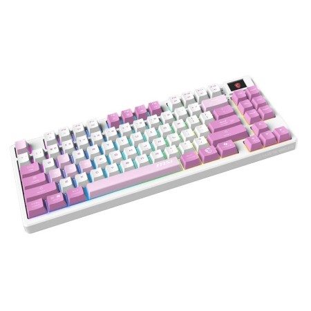 Клавиатура беспроводная + проводная MSI FORGE GK600 TKL WIRELESS VIOLET белый