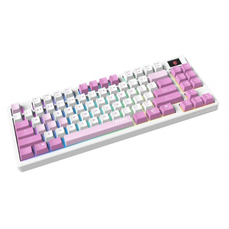 Клавиатура беспроводная + проводная MSI FORGE GK600 TKL WIRELESS VIOLET белый