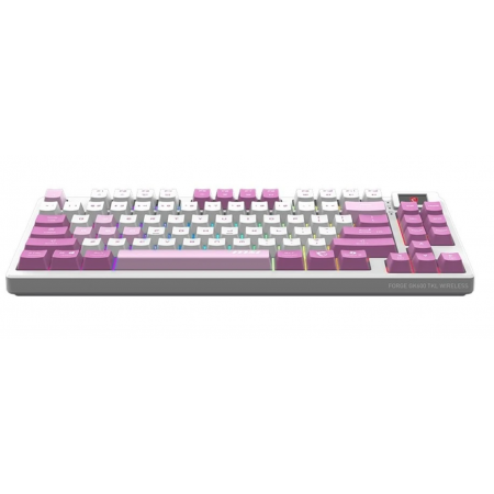 Клавиатура беспроводная + проводная MSI FORGE GK600 TKL WIRELESS VIOLET белый