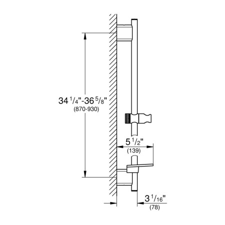 Душевая штанга GROHE 26603AL0 темный графит