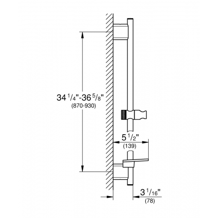 Душевая штанга GROHE 26603AL0 темный графит