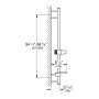 Душевая штанга GROHE 26603AL0 темный графит