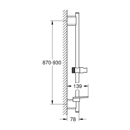 Душевая штанга GROHE 26603AL0 темный графит