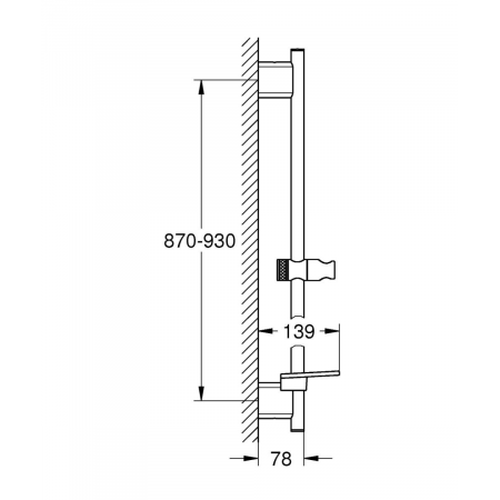 Душевая штанга GROHE 26603DC0 суперсталь