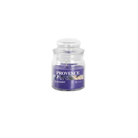Свеча в стеклянной баночке с крышкой Provence 565026 1шт фиолетовый