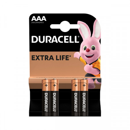 Батарейка Duracell Battery Basic AAAx4 (052543) (116085) 4 шт черный