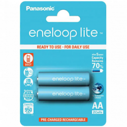 Аккумулятор PANASONIC Eneloop Lite AA 2 шт голубой