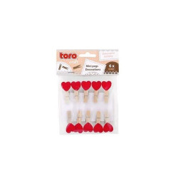 Прищепки для белья Toro 267082 10 шт. натуральный древесный