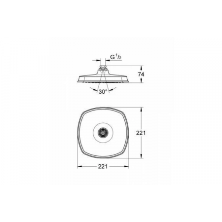 Верхний душ Grohe Rainshower Grandera (27974IG0) хром-золото