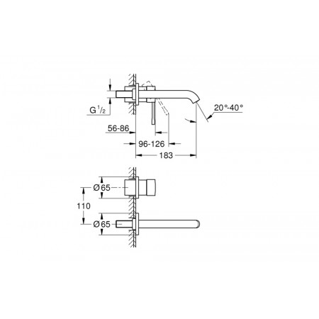 Внешняя панель смесителя GROHE Essence New (19408DC1) суперсталь