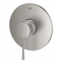 Внешняя часть смесителя для душа GROHE Essence скрытого монтажа круглая (24168DC1) суперсталь