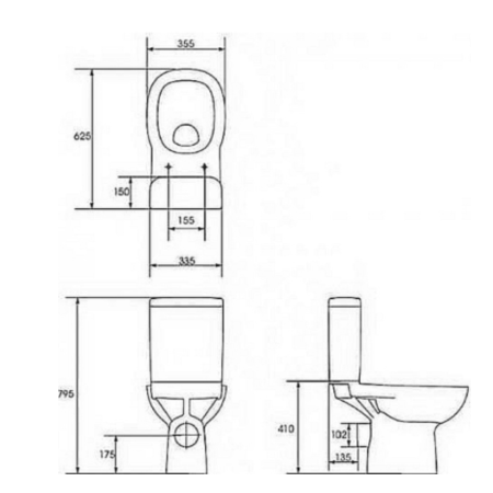 Унитаз Cersanit S-MK-TRENTO белый