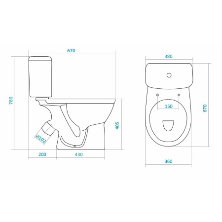 Унитаз SANTEK БОРЕАЛЬ (1WH302146) белый